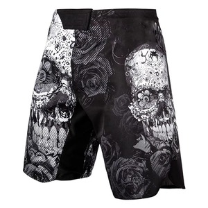 Shorts MMA pour hommes rouge et noir, impression par sublimation, séchage rapide, coupe classique, vêtements de sport - Product Image 1