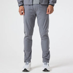Men's Grey Polyester Tracksuit Full <b>Zip</b> <b>Hooded</b> Sporty Two Piece Set Lightweight Breathable Autumn Activewear Regular Fit - Product Image 2