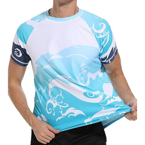 High Quality <b>Men</b> <b>Compression</b> T <b>Shirt</b> Rash Guard Short Sleeve Swim <b>Shirt</b> UV Protection OEM Bulk Supplier - Product Image 5