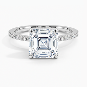BOJ <b>Ring</b> 084 Asscher Cut 925 <b>Silver</b> Flush Fit <b>Solitaire</b> Diamond <b>Ring</b> 2ct D Color VVS1 Moissanite GRA Certified Low Price Sale - Product Image 1