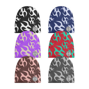 Gorro de Punto con Diseño de Camuflaje Fuzzy Y2K, Tendencia 2026 |   100% Acrílico Jacquard con Estampado Completo |   Logotipo Bordado Personalizado OEM - Product Image 6