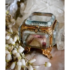 European Style Glass <b>Box</b> Metal Glass Jewelry <b>Box</b> With Handle Storage Organizer Rectangle Design Transparent Clear Glass <b>Box</b> Sell - Product Image 3