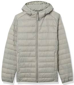 Chaqueta de plumón ligera al por mayor con capucha para hombre, cálida, personalizable con logo, con cremallera, lisa, talla grande, tipo puffer. - Product Image 5