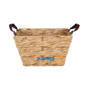High Quality Water Hyacinth Laundry Woven Basket Home <b>Storage</b> Organizer Natural Woven Home and <b>Kitchen</b> - Product Image 1