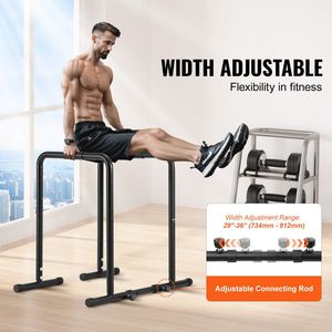 Stazione per Dip Bar con Capacità di 200 kg, Altezza Regolabile, Stabilizzatore per Allenamento Fitness - Product Image 4
