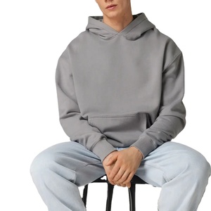 Customized New Arrivals Pullover Hoodies Oversized Drop Shoulder Heavyweight 100% Cotton For Men's Knitted Colors and Sizes - Product Image 6