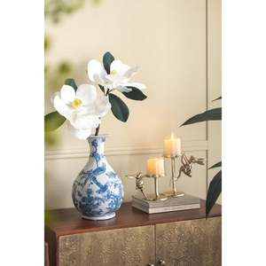 Rabbit Figural Candle <b>Stand</b> with Clear <b>Glass</b> <b>Holder</b> for Easter Home Decoration - Product Image 2