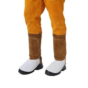 Top Selling Custom Logo Cowhide Leather Half <b>Boots</b> Waterproof Welding Spats with Shoe <b>Cover</b> for Foot Protection for Welder - Product Image 1