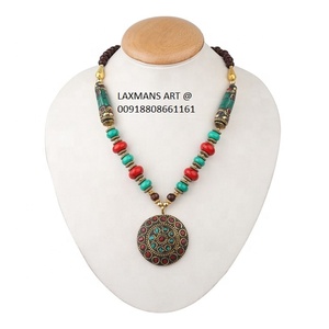 สร้อยคอลูกปัดอะคริลิคหลากสีสำหรับผู้หญิงสร้อยคอลูกปัดแฟชั่นขายส่งสร้อยคอลูกปัดอะคริลิคจากอินเดีย - Product Image 1