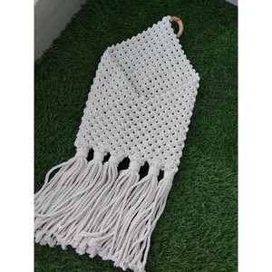 Macramé de madera de teca hecho a mano con cuerda de algodón, venta al por mayor en India - Product Image 3