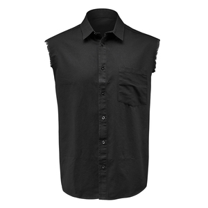 Chaleco vaquero rojo premium para hombre, cómodo, estilo biker, tela de algodón suave para uso diario, camisa vaquera. - Product Image 5