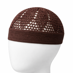 Gorros Islámicos Hechos a Mano de Algodón Elástico en Blanco, Gris y Marrón, de Alta Calidad, Ecológicos, para Todas las Estaciones, a Bajo Precio y Suministro Directo de Fábrica - Product Image 6