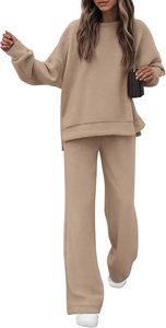 Conjunto de Sudadera con Capucha Oversize y Pantalones de Chándal de Forro Polar Premium para Mujer, Conjunto Deportivo de Sudadera con Capucha y Pantalones de Chándal para Mujer - Product Image 1