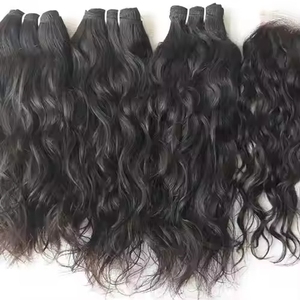 100% Raw Indian Unprocessed Virgin Human Hair <b>Extensions</b> Cuticle Aligned Natural Hair Color From Temples-Virgin Hair Bundles - Product Image 3