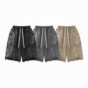 Jeans de hombre de talla grande, ecológicos, con logo personalizado, de tela gruesa, estilo urbano, con lavado desgastado por el sol, efecto desgastado, corte holgado, con cremallera, para otoño. - Product Image 6