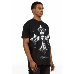 High Quality 100% Cotton Black Men's T-shirts Heavyweight Oversized <b>Tshirt</b> Printing Custom T Shirt For Men - Product Image 5