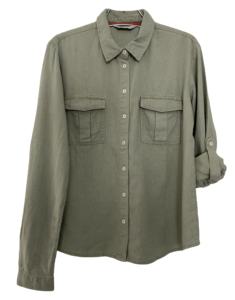 เสื้อเชิ้ตผ้าฝ้าย100% ผ้าลินินธุรกิจลำลองของผู้ชายแขนยาวสีพื้นมีคุณสมบัติกันยับ - Product Image 1