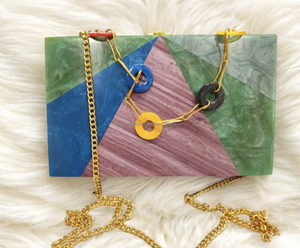 Embrague de resina de diseñador de lujo a la moda para niñas, regalo de boda, bolso de mano para fiesta, bolso de resina de mano a la moda - Product Image 2