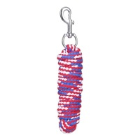 Corde de trelage pour cheval tressée et durable avec crochet pivotant en acier inoxydable |   Longe d'entraînement équestre bicolore pour l'écurie et l'extérieur
