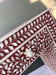 ILAHI's Bone Inlay <b>Drawer</b> Modern Design Agate Detailing <b>Storage</b> Portable Home Furniture - Product Image 4