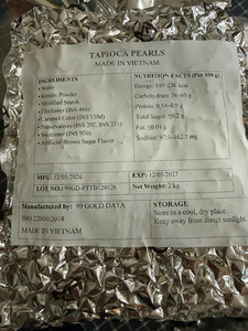 Perlas de Tapioca Negra, Ingrediente Redondo de Boba para Té con Leche Ámbar, Ingredientes para Té de Frutas, Yogur, Pudín y Postres - Product Image 4
