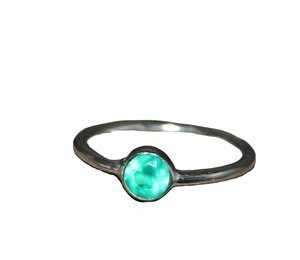 <b>Turquoise</b> Rose Gold Plated 925 Sterling Silver Classic Engagement Fancy Claw Setting <b>Ring</b> Handmade Jewelry Wedding Party Gift - Product Image 1