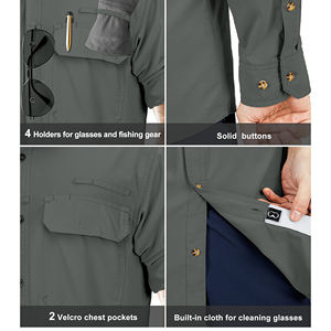 Camisa de senderismo personalizada para hombre, diseño sólido, nuevo estilo, camisa de pesca, camisa de trabajo, estilo casual, camisas para hombre - Product Image 5