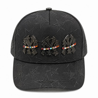 Casquettes de baseball 5 panneaux Rico Hats de qualité supérieure en stock, avec strass en relief et broderie 31 Dh CT a Frame Gorras Hats