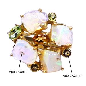 Wedding Wear 925 Sterling Silver Gold Plated Jewelry Opal Gemstone Women Wear Classic <b>Couple</b> <b>Ring</b> - Product Image 2