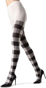 Plaid Tartan Sweater Tights, <b>Warm</b> Opaque Winter Tights - Product Image 6