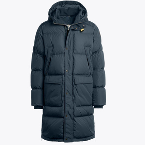 <b>Men's</b> Long <b>Hooded</b> Down Puffer Jacket Windproof Thick Quilted Casual Winter <b>Coat</b> With Pockets Solid Color Zipper Closure - Product Image 1