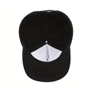 Casquette Snapback en coton brodé personnalisé de haute qualité 100% chapeau blanc uni noir bord plat en gros ajusté pour le sport cyclisme ski - Product Image 2