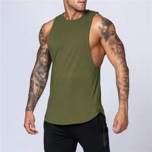 Chaleco Deportivo de Alta Calidad con Borde sin Rematar, Estilo Urbano, Tejido de Punto, Servicio OEM, Personalizado 2026, Camiseta sin Mangas para Gimnasio para Hombre - Product Image 3