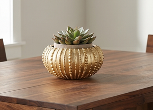 Bol décoratif moderne en métal doré, fait main, design poli, pour la décoration de la maison, centre de table, salle à manger, cuisine, bureau, présentoir - Product Image 5
