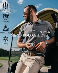 Chemise boutonnée pour homme, écologique, en piqué Spandex/Polyester 220g, logo personnalisé imprimé numériquement, manches courtes, golf, décontractée - Product Image 6