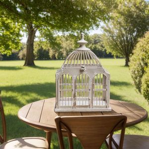 Jaula de Pájaros de Alambre Metálico Hecha a Mano y Personalizada, Decoración para el Hogar y el Jardín, Jaula Decorativa de Mesa - Product Image 4