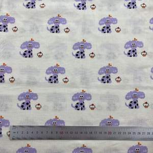 Tela de Gasa Doble 100% Algodón, Transpirable, Ligera, con Estampado de Perros de Dibujos Animados, para Prendas de Bebé y Manualidades - Product Image 1
