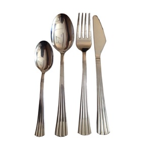 Stylish Copper Hammered Handle <b>Gold</b> Mirror Polished Wedding Set Simplicity Stainless Steel <b>Gold</b> Plated <b>Cutlery</b> mirrored, steel - Product Image 2