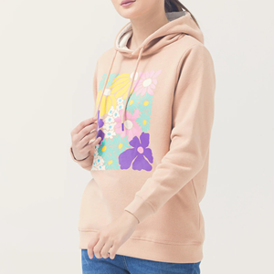 เสื้อสเวตเตอร์มีฮู้ดพิมพ์ลายดอกไม้สำหรับผู้หญิงแขนยาวผ้าฝ้ายถักเส้นใยไม้ไผ่ระบายอากาศได้สวมใส่ได้ในฤดูใบไม้ผลิ - Product Image 5