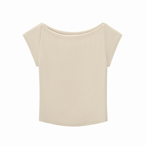 Women's Regular Fit Polyester/Cotton Knitted Casual Eco-Friendly Breathable Quick Dry <b>Y2K</b> Streetwear T-<b>Shirt</b> Soft Elastic Full - Product Image 5