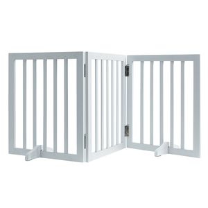 Cancelletto per Cani Autoportante 60x150 cm, Pieghevole a 3 Pannelli con Motivo Solido, Espandibile per Passaggi Larghi e Stretti - Product Image 1