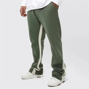 Pantalon de jogging personnalisé pour homme, taille mi-haute, en toile unie, avec cordon de serrage, coupe ample, imprimé logo, style oversize - Product Image 6