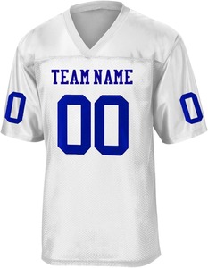 Maillot de football américain personnalisé en tissu mesh, impression par transfert thermique, fournisseur OEM, respirant, séchage rapide, pour équipe professionnelle - Product Image 1