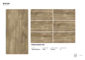 กระเบื้องพอร์ซเลนลายไม้แบบด้าน รุ่นโมเดิร์นวู้ดคอลเลคชั่น ขนาด 600x1200 มม. ลายไม้ธรรมชาติ สำหรับตกแต่งภายใน - Product Image 3