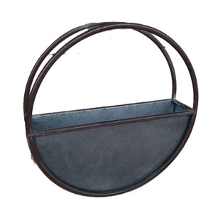 Jardinière murale rustique en métal galvanisé, panier suspendu en fer vieilli pour la décoration intérieure et extérieure du jardin et du balcon - Product Image 2