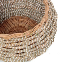 Panier de rangement en rotin tressé en jonc de mer Panda, écologique, panier à linge en osier animalier, vêtements, plantes, usage quotidien, chambre d'enfant, jouet pour bébé, enfants