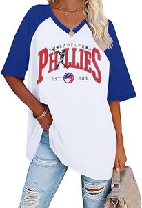 Camiseta de Béisbol para Mujer, Camiseta a Rayas para Mamá de Jugador de Béisbol, Jersey con Cuello en V, Camiseta para el Día del Partido - Product Image 2