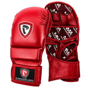 ถุงมือ MMA สำหรับฝึกซ้อมแบบสปาร์ริงและกราปลิง  แบบติดตีนตุ๊กแก  ทำจากหนัง PU สำหรับการฝึกซ้อม  ขายส่ง รับผลิตแบบ OEM และติดฉลากส่วนตัว - Product Image 3