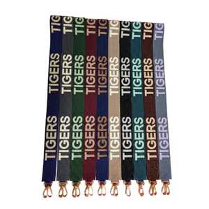 Correa de bolso bordada con cuentas con eslogan de equipo universitario, accesorios para el día del partido, bolso cruzado hecho a mano con cuentas de semillas, correas para guitarra - Product Image 2