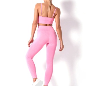 Custom Workout Activewear Women’s Seamless Fitness <b>Leggings</b> and Sports Bra Yoga Suit for Gym & Exercise - Product Image 6